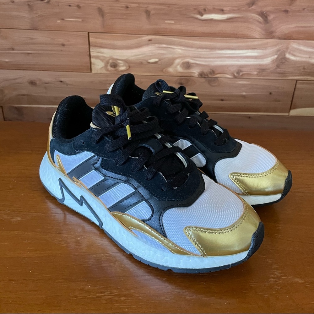 Adidas Black and Gold Shoes Sneakers